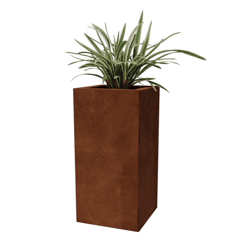 Corten steel planter - Square - 30 x 30 cm