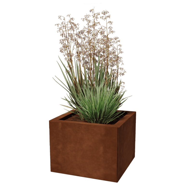 Corten steel planter - Square - 40 x 40 cm