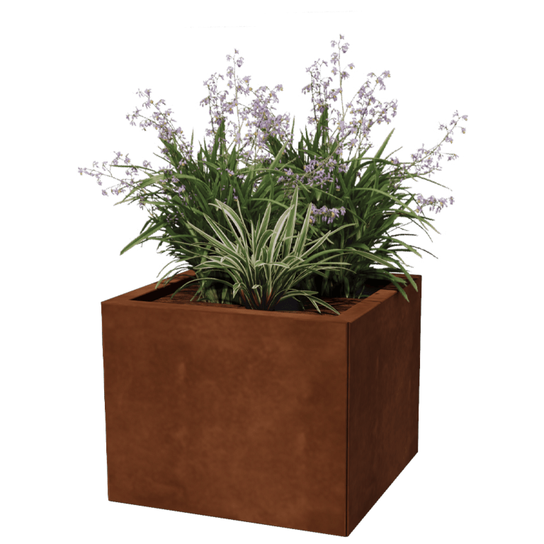 Corten steel planter - Square - 50 x 50 cm