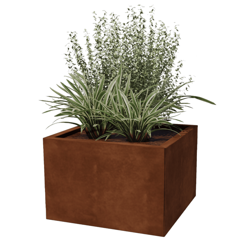 Corten steel planter - Square - 60 x 60 cm