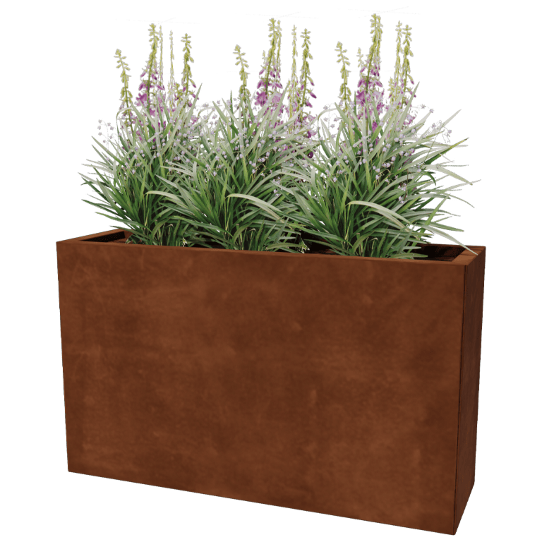 Corten steel planter - Rectangle - 30 x 100 cm