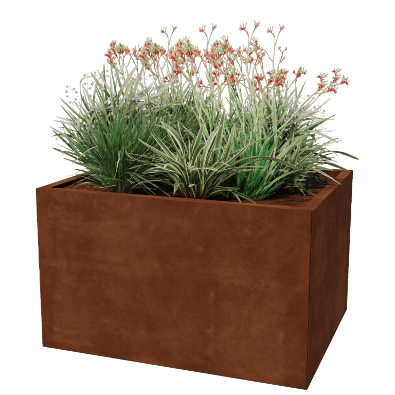 Corten steel planter - Rectangle - 80 x 100 cm