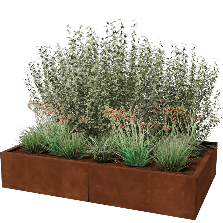 Corten steel planter XXL - Rectangle - 160 x 100 cm