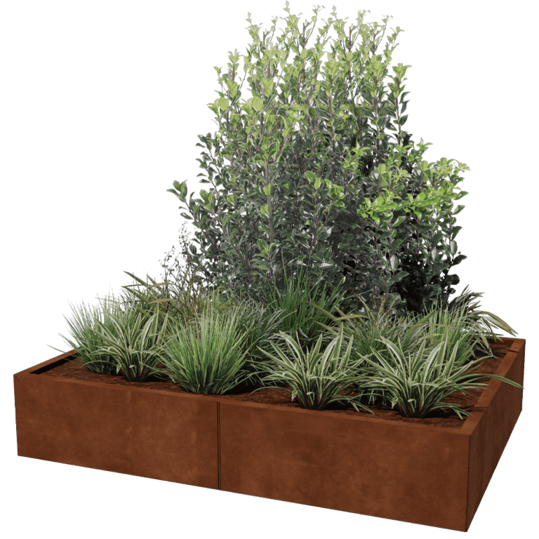 Corten steel planter XXL - Rectangle - 160 x 120 cm