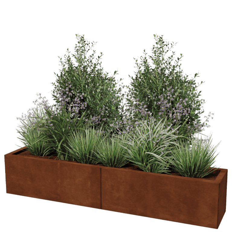 Corten steel planter XXL - Rectangle - 160 x 30 cm