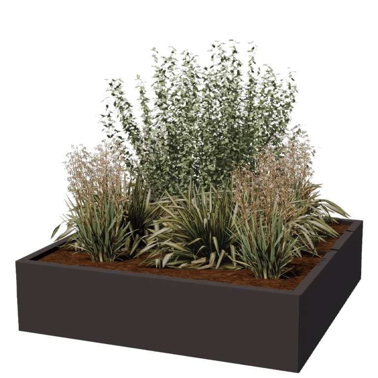 Steel planter - Square - 120 x 120 cm