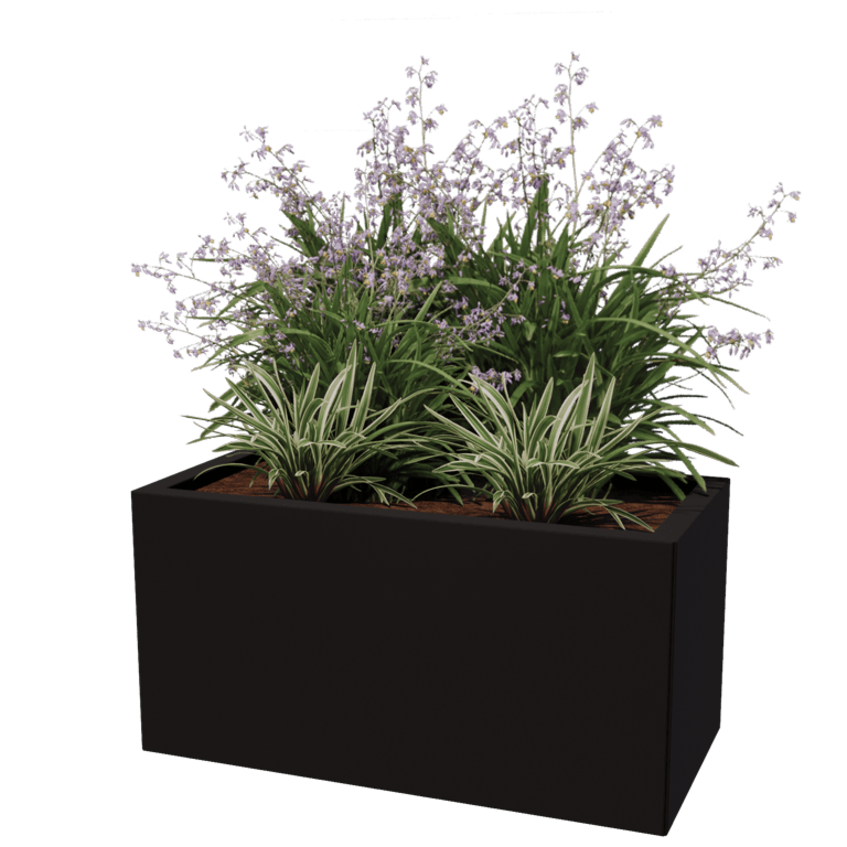 Steel planter - Rectangle - 40 x 80 cm
