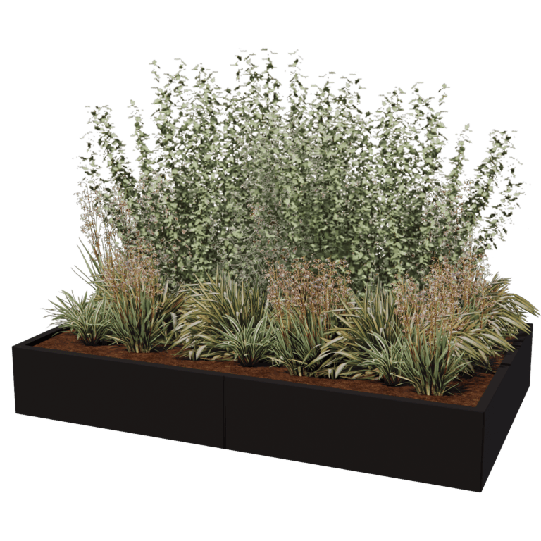 Steel planter XXL - Rectangle - 200 x 120 cm