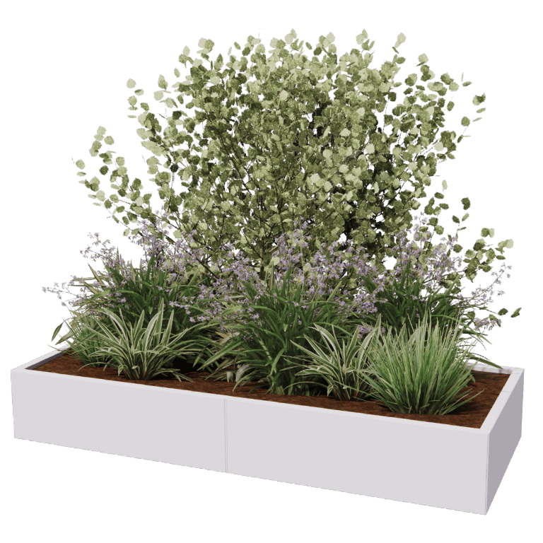 Steel planter XXL - Rectangle - 200 x 80 cm