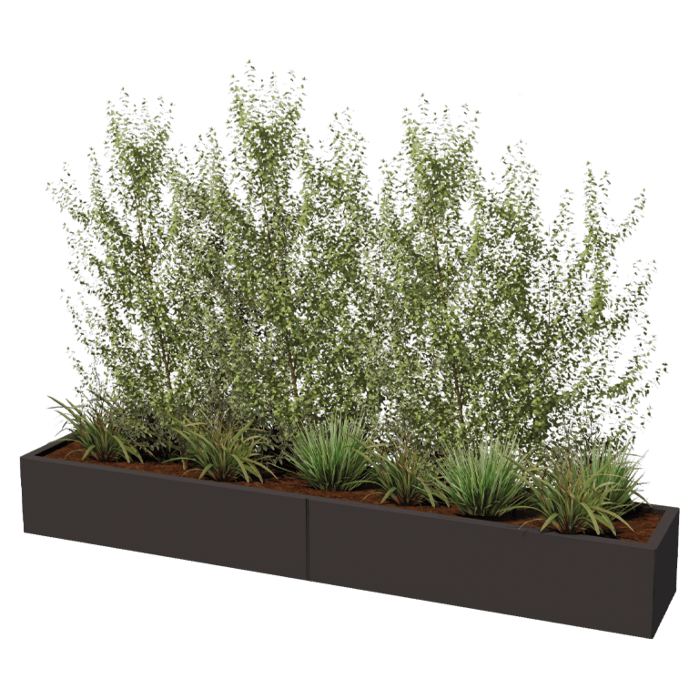 Steel planter XXL - Rectangle - 240 x 40 cm