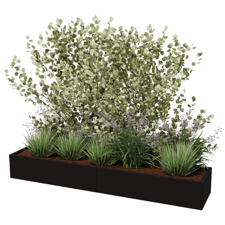Steel planter XXL - Rectangle - 240 x 50 cm