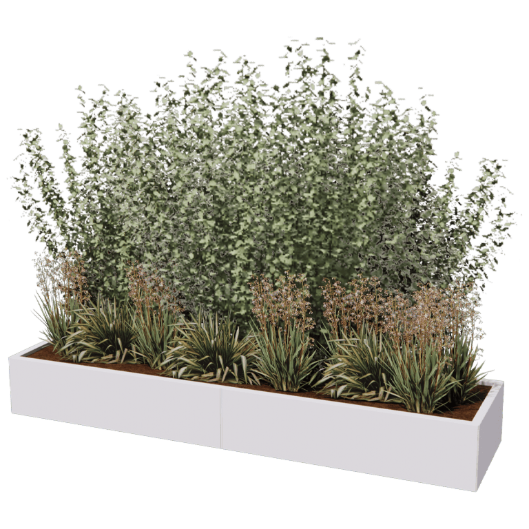 Steel planter XXL - Rectangle - 240 x 60 cm