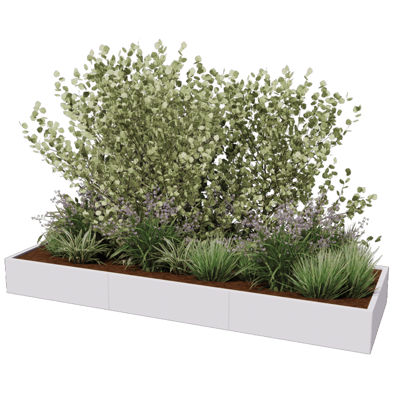 Steel planter XXL - Rectangle - 300 x 100 cm