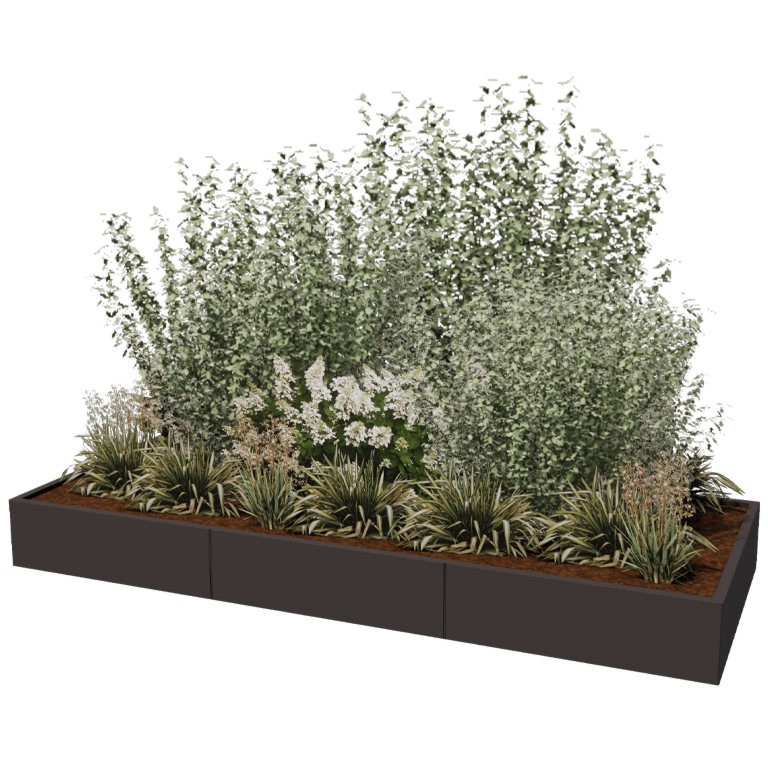 Steel planter XXL - Rectangle - 300 x 120 cm