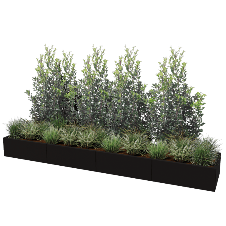 Steel planter XXL - Rectangle - 320 x 60 cm