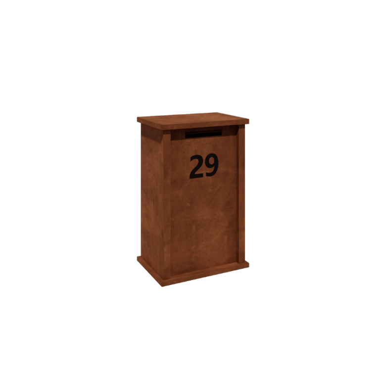 Cortensteel letterbox - Arizona M - 60 x 40 x 100 cm