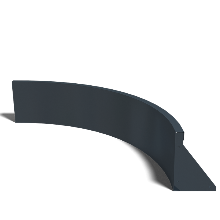 Steel retaining wall - Inner curve - 100 x 100 x 30 cm