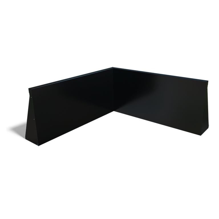 Steel retaining wall - Inner corner - 100 x 100 x 50 cm