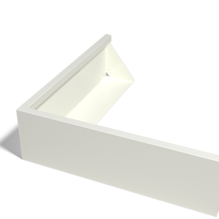 Steel retaining wall - Outer corner - 100 x 100 x 30 cm
