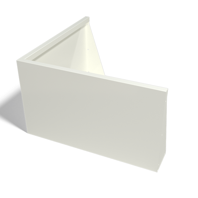 Steel retaining wall - Outer corner - 100 x 100 x 60 cm