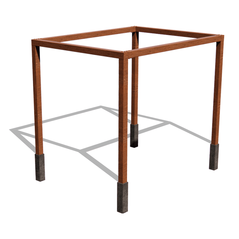Corten steel pergola - Rectangle - 324 x 250 x 230 cm