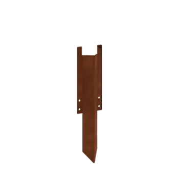 Corten steel lawn edging spike - Height lawn border edging 22 / 25 cm
