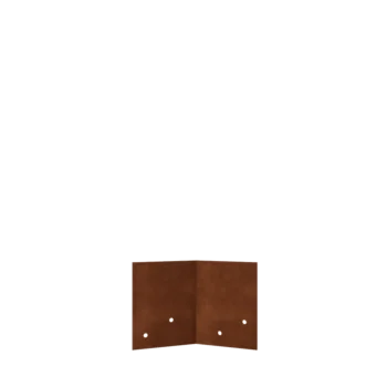Corten steel joining plate - 45° - Height lawn border edging 12 / 15 cm