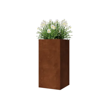 Corten steel planter - Square - 40 x 40 x 80 cm - Without bottom plate
