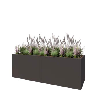 Steel planter XXL - Rectangle - 240 x 80 x 80 cm - RAL7016 matt (anthracite grey) - Without bottom plate