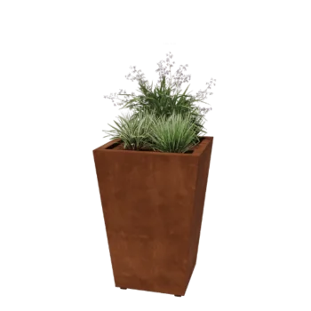 Corten steel planter - Cone - 60 x 60 x 81,5 cm - Welded - With bottom plate