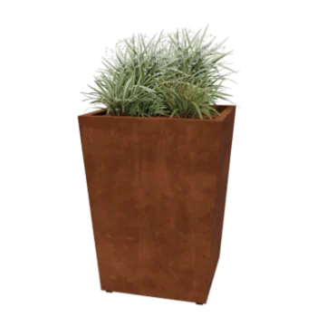 Corten steel planter - Cone - 80 x 80 x 101,5 cm - Welded - With bottom plate