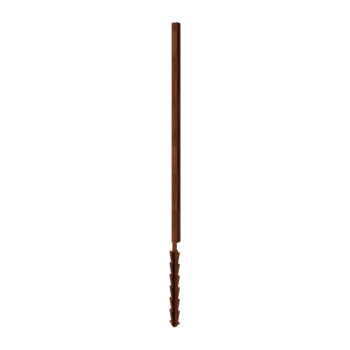 Corten steel fence H - End post with support pin - 190 x 6 x 6 cm - For 4x Panel 47,5 cm