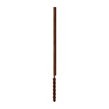 Corten steel fence H - End post with support pin - 190 x 6 x 6 cm - For 3x Panel 63,3 cm