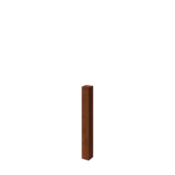 Corten steel garden post - 12 x 12 x 100 cm