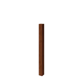 Corten steel garden post - 12 x 12 x 150 cm