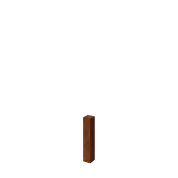 Corten steel garden post - 12 x 12 x 60 cm