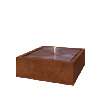Corten steel Water table - Lyra - 120 x 120 x 40 cm - Without LED lights