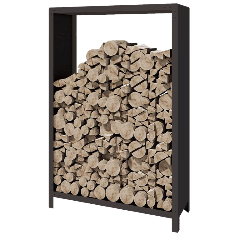 Steel log storage - Indiana - 120 x 40 x 180 cm - RAL7016 matt (anthracite grey)
