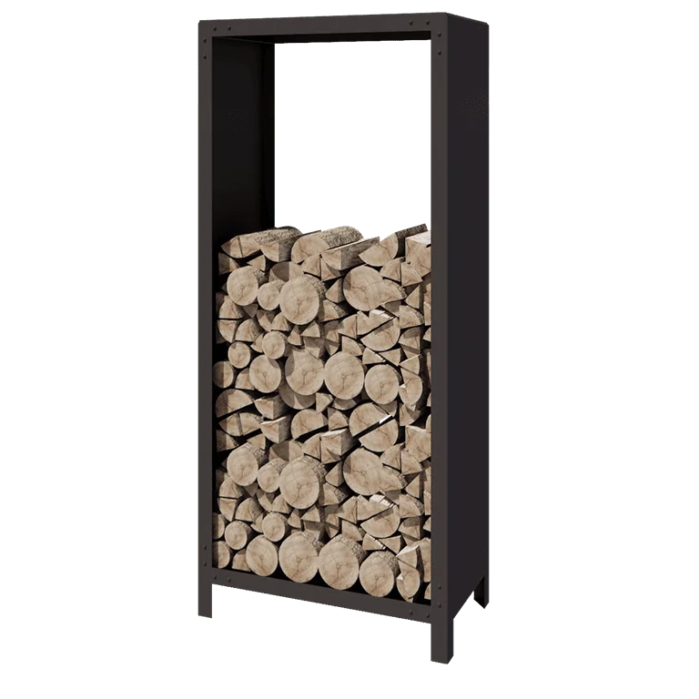 Steel log storage - Indiana - 80 x 40 x 180 cm - RAL7016 matt (anthracite grey)