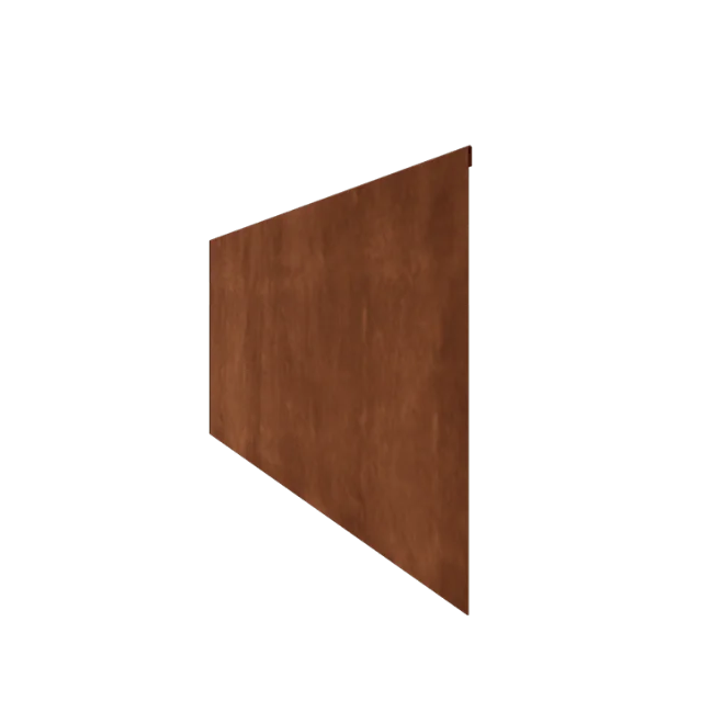 Corten steel lawn border edging - Flattened - Height 45 cm - 150 cm