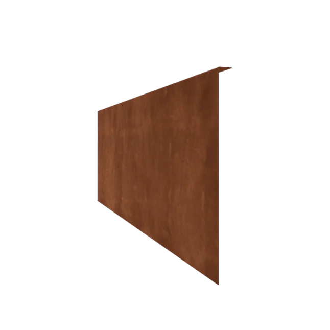 Corten steel lawn border edging - Bent edge - Height 45 cm - 150 cm