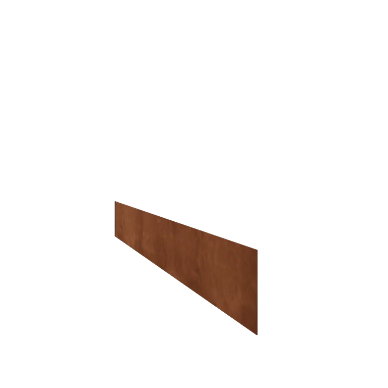 Corten steel lawn border edging - Straight - Height 15 cm - 150 cm