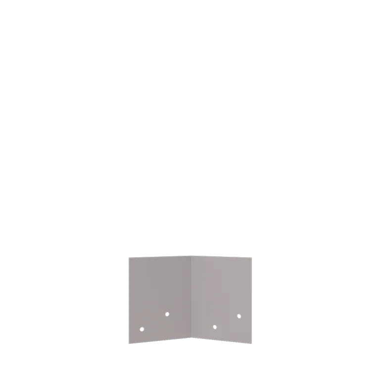 Galvanised steel joining plate - 45° - Height lawn border edging 12 / 15 cm