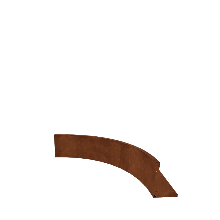 Corten steel retaining wall - Inner curve - 100 x 100 x 30 cm