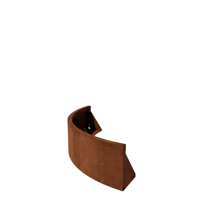 Corten steel retaining wall - Outer curve - 100 x 100 x 30 cm