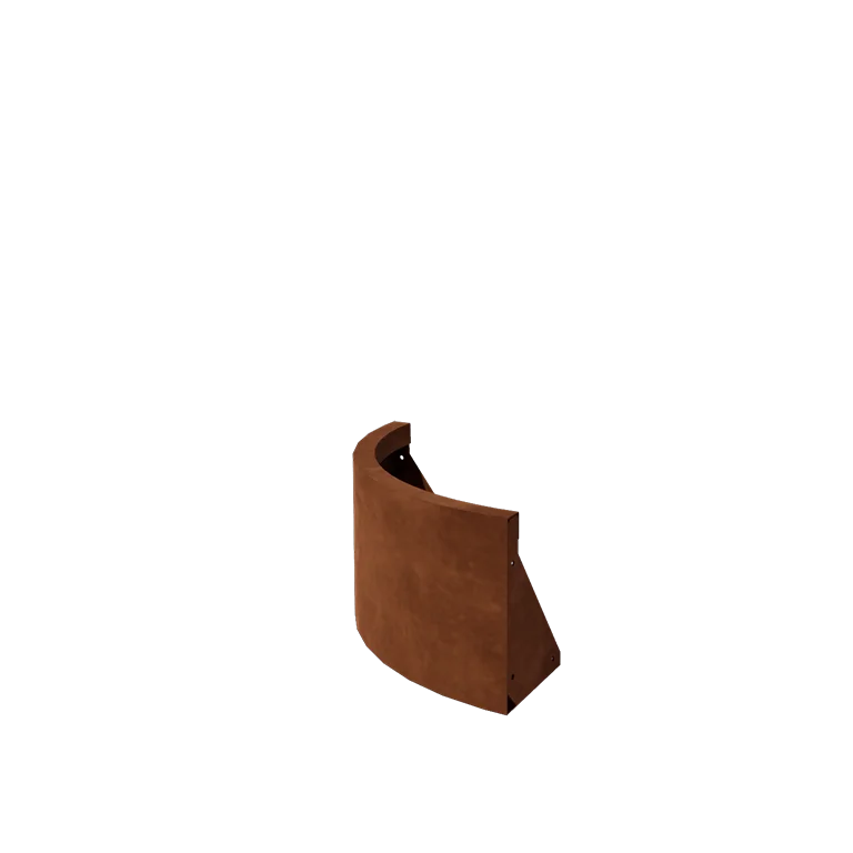 Corten steel retaining wall - Outer curve - 50 x 50 x 30 cm