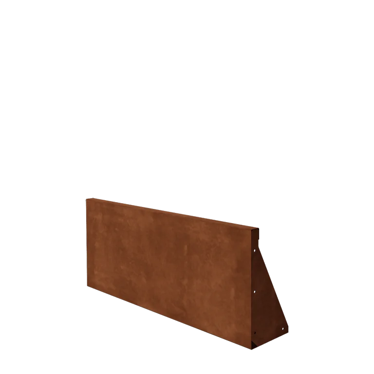 Corten steel retaining wall - Straight - 100 x 40 cm