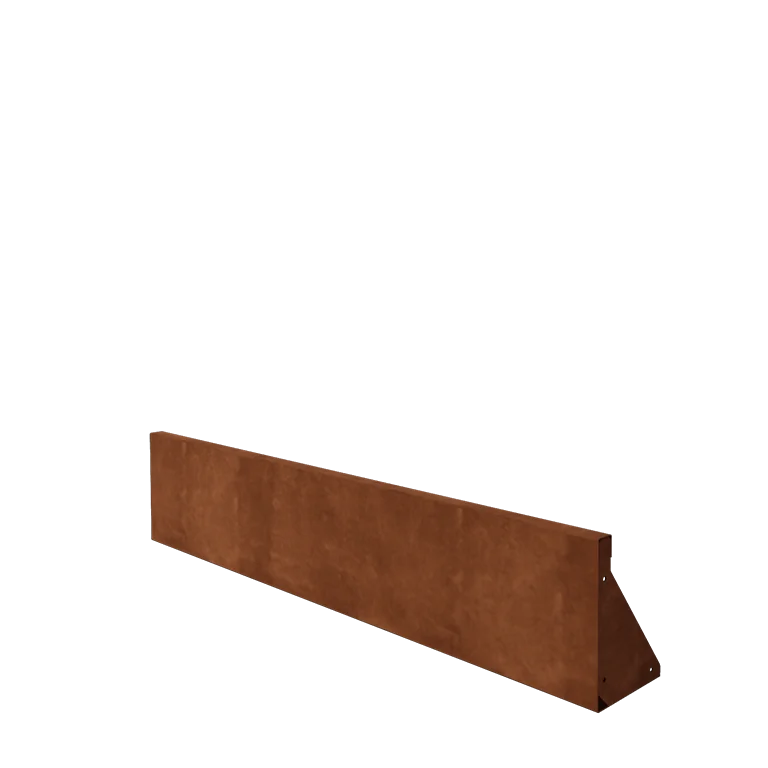 Corten steel retaining wall - Straight - 150 x 30 cm