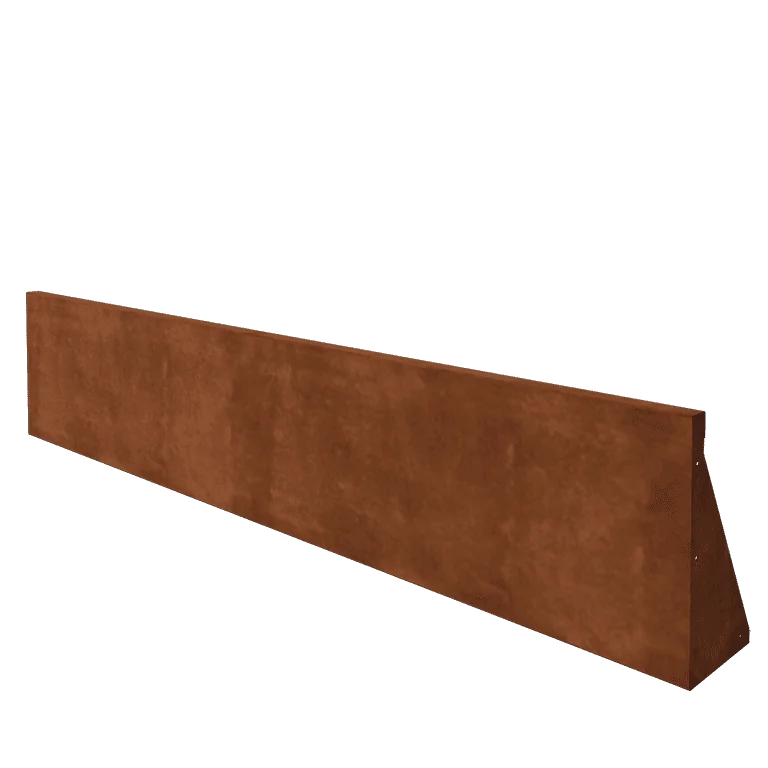 Corten steel retaining wall - Straight - 200 x 40 cm