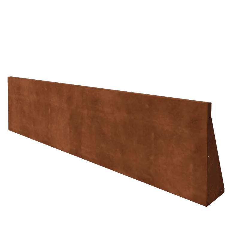 Corten steel retaining wall - Straight - 200 x 50 cm